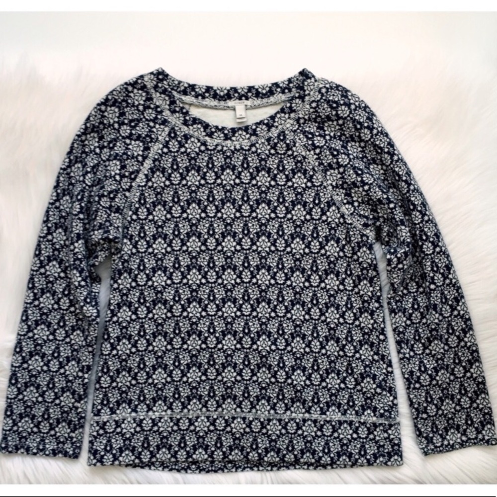 J. Crew Jacquard Floral Sweatshirt